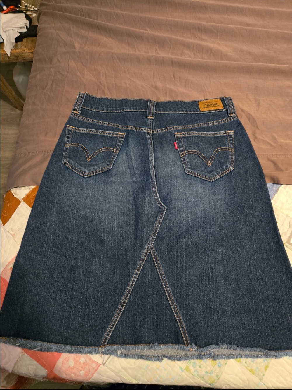 Levi's Blue Denim A-Line Jeans Skirt - Picture 5 of 5